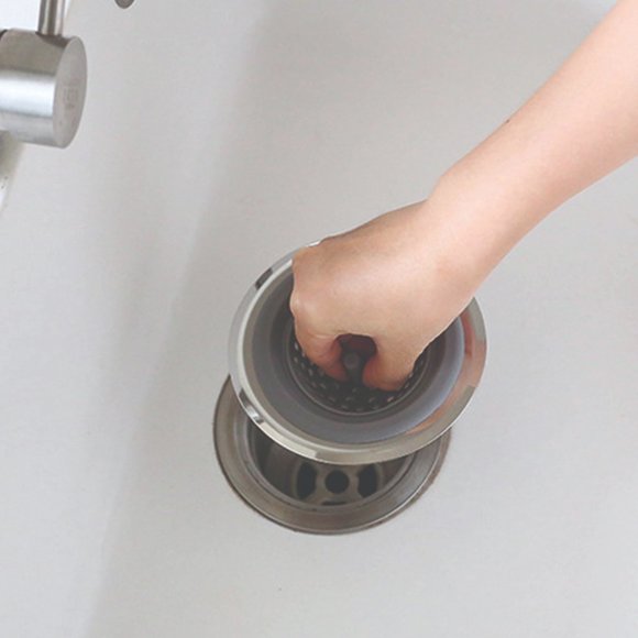 2-Pack: Silicone Multi-Purpose Clog-Free Kitchen Sink Strainer And Stopper - Picture 3 of 5